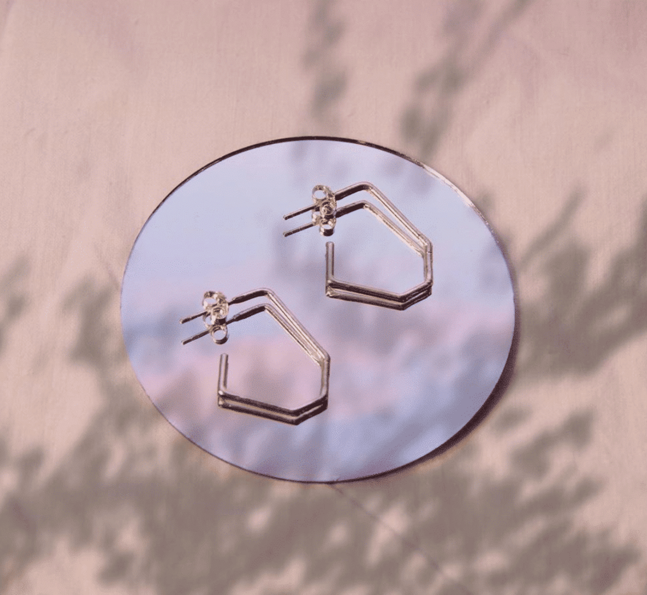 Geometric Link Earrings - 2