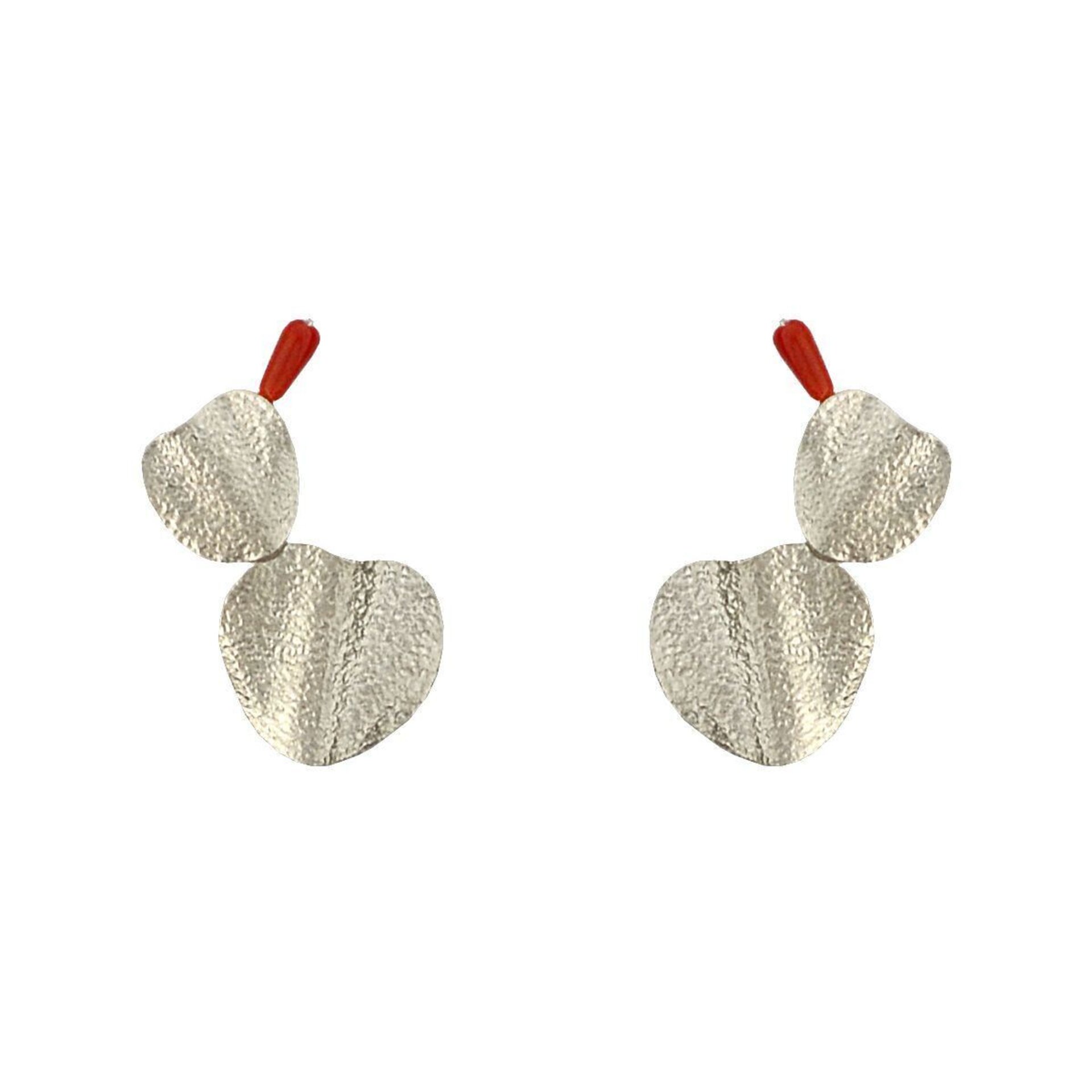 Pallas earrings cactus inspiration in silver and gold - 3